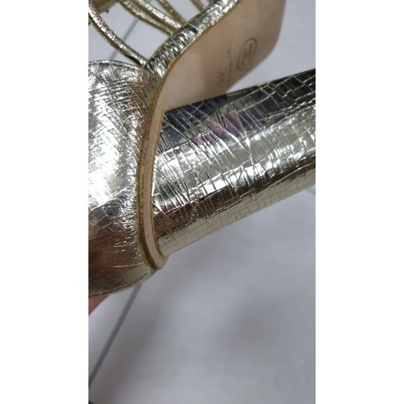 Chanel Gold Leather Camellia Ankle Strap Sandals - Size 40 - Picture 12 of 12